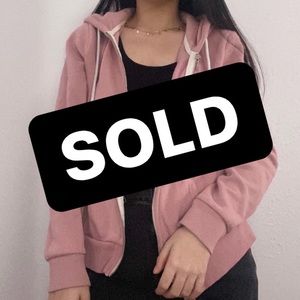 Forever 21 light dusty pink classic zip up hoodie